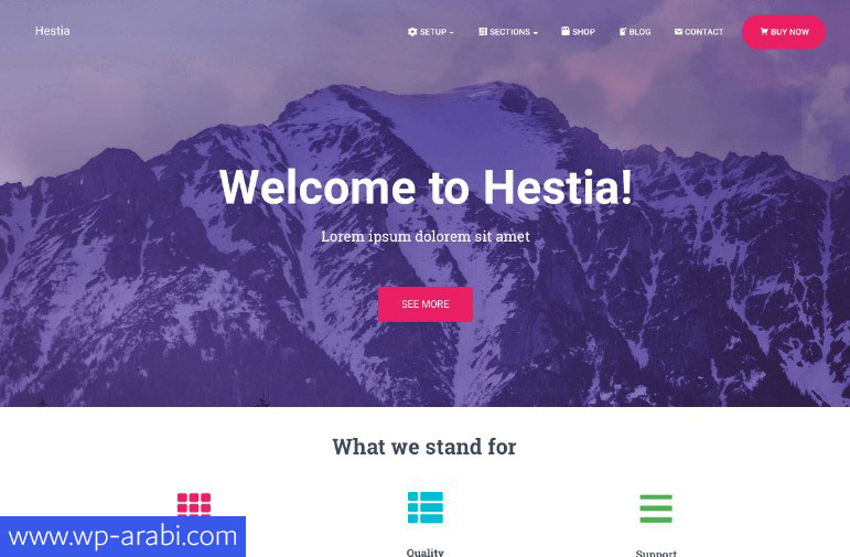 قالب Hestia أحد قوالب الووردبريس المجانية